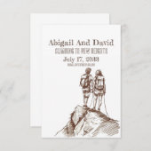 Rock Climber Wedding Save the Date (Vorne/Hinten)