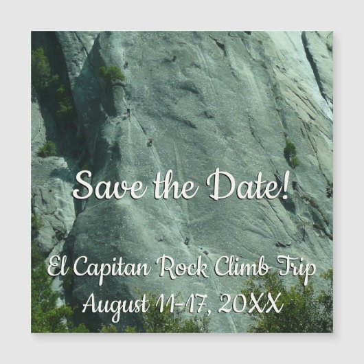 Rock Climbers auf El Capitan Magnetkarte (Vorderseite)