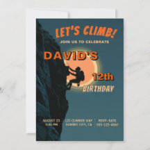 Rock Climbing-Abenteuer-Geburtstagseinladung