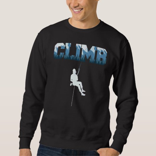 Rock Climbing Bergsteiger Felswand Sweatshirt (Vorderseite)