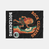 Rock Climbing Bouldering Abenteuer Spaß Fleecedecke (Vorderseite (Horizontal))