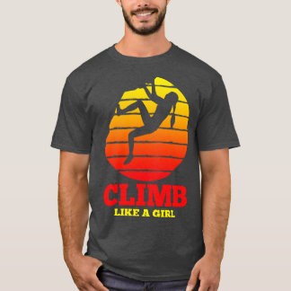 Rock Climbing Bouldering Climber Vintag 2 T-Shirt