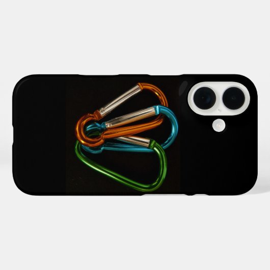 Rock Climbing Carabiner Case-Mate iPhone Hülle (Rückseite (Horizontal))