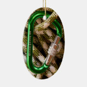 Rock Climbing , Carabiner, Rope, Summit Cross Keramik Ornament (Rechts)