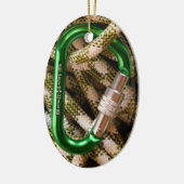 Rock Climbing , Carabiner, Rope, Summit Cross Keramik Ornament (Links)