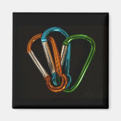 Rock Climbing Carabiners Magnet (Vorne)