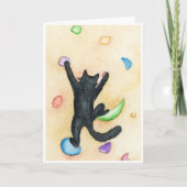 Rock Climbing Cat Karte (Vorderseite)