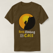 Rock Climbing Cat T-Shirt (Design vorne)