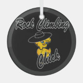 Rock Climbing Chick #4 Ornament Aus Glas (Vorderseite)