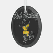 Rock Climbing Chick #4 Ornament Aus Glas (Vorderseite links)