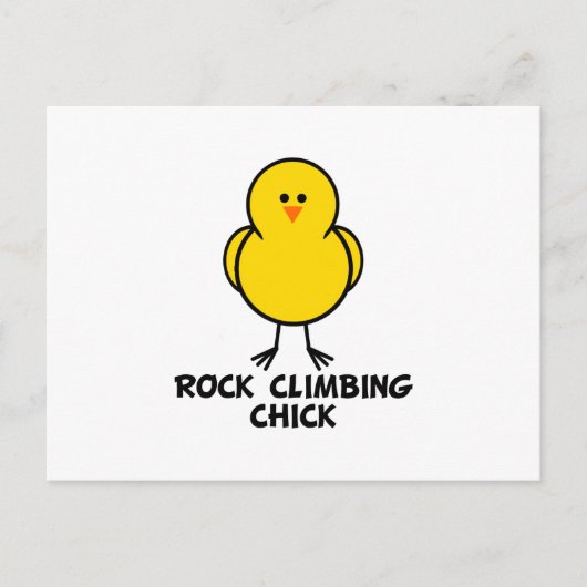 Rock Climbing Chick Postkarte (Vorderseite)