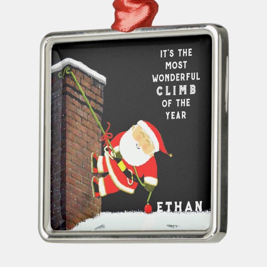 Rock Climbing Christmas Collectin Ornament Aus Metall (Links)