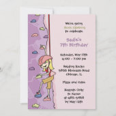 Rock Climbing Einladung: Blonde Hair Geburtstag Einladung (Vorderseite)