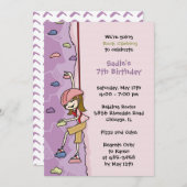 Rock Climbing Einladung: Brünettes braunes Haar Einladung (Vorne/Hinten)