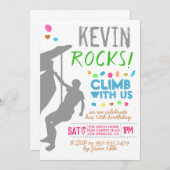 Rock Climbing Einladung zum Geburtstag (Vorne/Hinten)