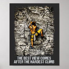 Rock Climbing Erreichbarkeit Berggipfel Poster