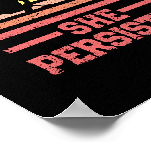 Rock Climbing Frauen Kletterpflanzen Silhouette Re Poster (Ecke)