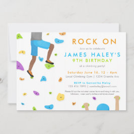 Rock Climbing Geburtstagsfeier Einladung - Rock on