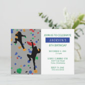 Rock Climbing Geburtstagsparty Einladung (Stehend Vorderseite)