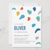 Rock Climbing Geburtstagsparty Einladung (Vorderseite)