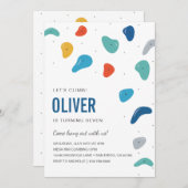 Rock Climbing Geburtstagsparty Einladung (Vorne/Hinten)