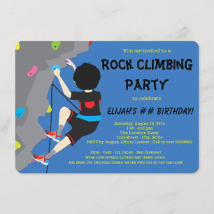 Rock Climbing Geburtstagsparty Einladung