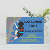 Rock Climbing Geburtstagsparty Einladungen (Stehend Vorderseite)