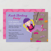 Rock Climbing Geburtstagsparty Einladungen (Vorne/Hinten)