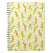 Rock Climbing Geckos auf gelb - nahtlos Muster. Notizblock (Vorderseite)