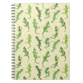 Rock Climbing Geckos auf gelb - nahtlos Muster. Notizblock (Vorderseite)