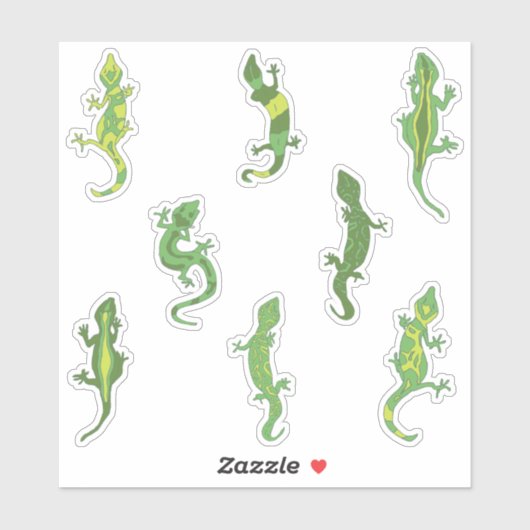 Rock Climbing Geckos. Aufkleber (Blatt)