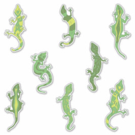 Rock Climbing Geckos. Aufkleber