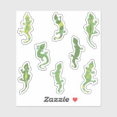 Rock Climbing Geckos. Aufkleber (Blatt)