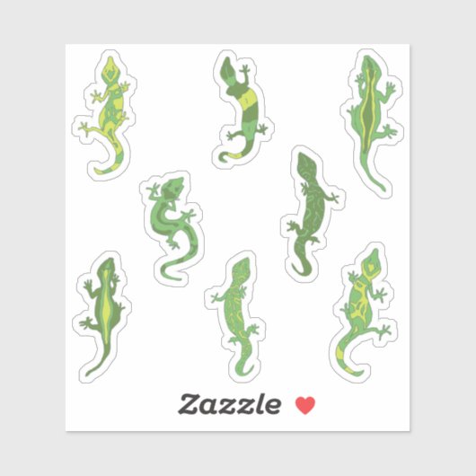 Rock Climbing Geckos. Aufkleber (Blatt)