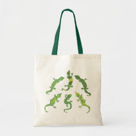Rock Climbing Geckos - grün. Tragetasche