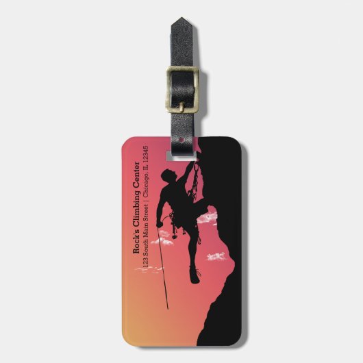 Rock Climbing Gepäckanhänger (Vorderseite vertikal)