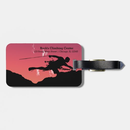 Rock Climbing Gepäckanhänger (Rückseite horizontal)