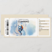 Rock Climbing Gift Certificate Einladung (Vorne/Hinten)