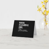 Rock Climbing Girl Definition Funny Karte (Gelbe Blume)