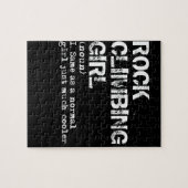 Rock Climbing Girl Definition Funny Puzzle (Horizontal)
