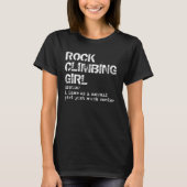 Rock Climbing Girl Definition T-Shirt (Vorderseite)