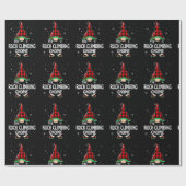 Rock Climbing Gnome Buffalo Plaid Matching Family Geschenkpapier (Flach)