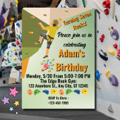 Rock Climbing Gym Adventure Birthday Invitation Einladung