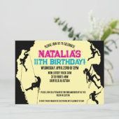 Rock Climbing Gym Geburtstag Einladung (Stehend Vorderseite)