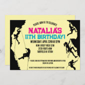 Rock Climbing Gym Geburtstag Einladung (Vorne/Hinten)