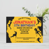 Rock Climbing Gym Geburtstag Einladung (Stehend Vorderseite)