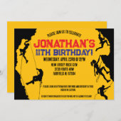 Rock Climbing Gym Geburtstag Einladung (Vorne/Hinten)