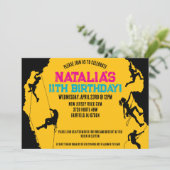 Rock Climbing Gym Geburtstag Einladung (Stehend Vorderseite)