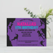 Rock Climbing Gym Geburtstag Einladung (Stehend Vorderseite)