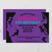 Rock Climbing Gym Geburtstag Einladung (Vorne/Hinten)